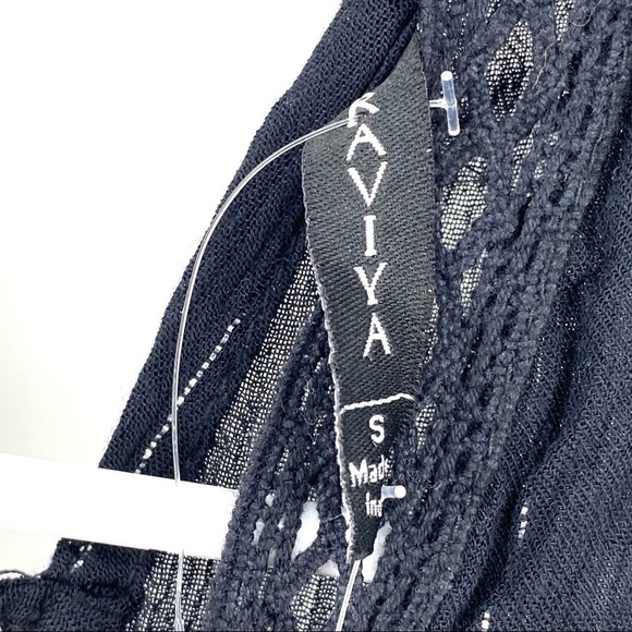 Raviya Women's Silver Striped Deep V Neck Cover Up - S - Picture 4 of 6